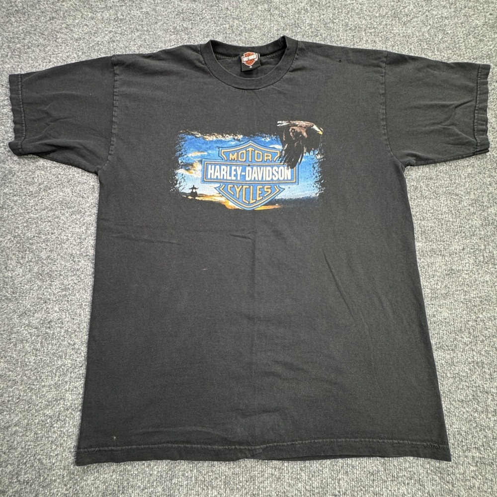 Harley Davidson T Shirt Mens XL Black San Juan‎ Puerto Rico Eagle Biker
